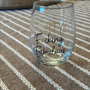 Elegant Gold and Black Stemless Wine Glass for Dining